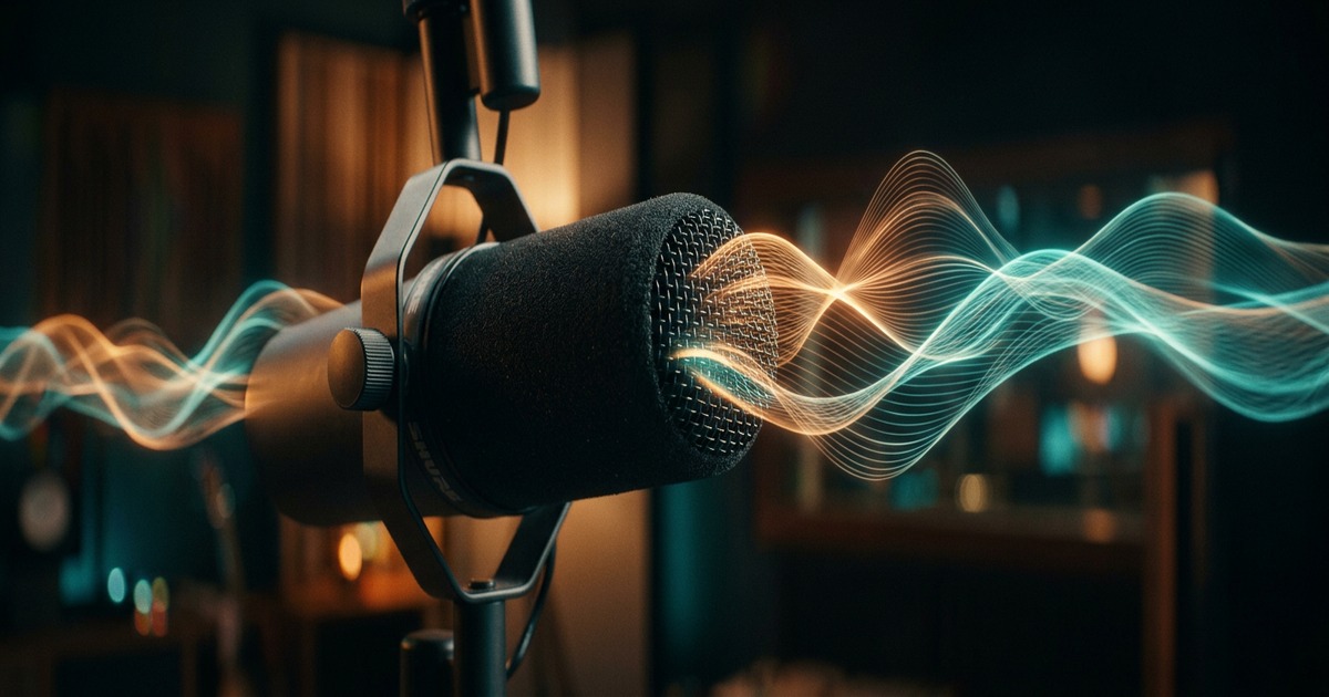 Microphone waveform visualization.